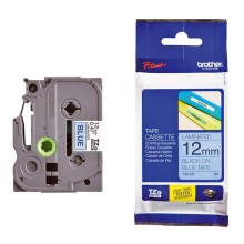 Brother TZe-531 Labelling Tape – Black on Blue, 12mm wide Standard Laminated